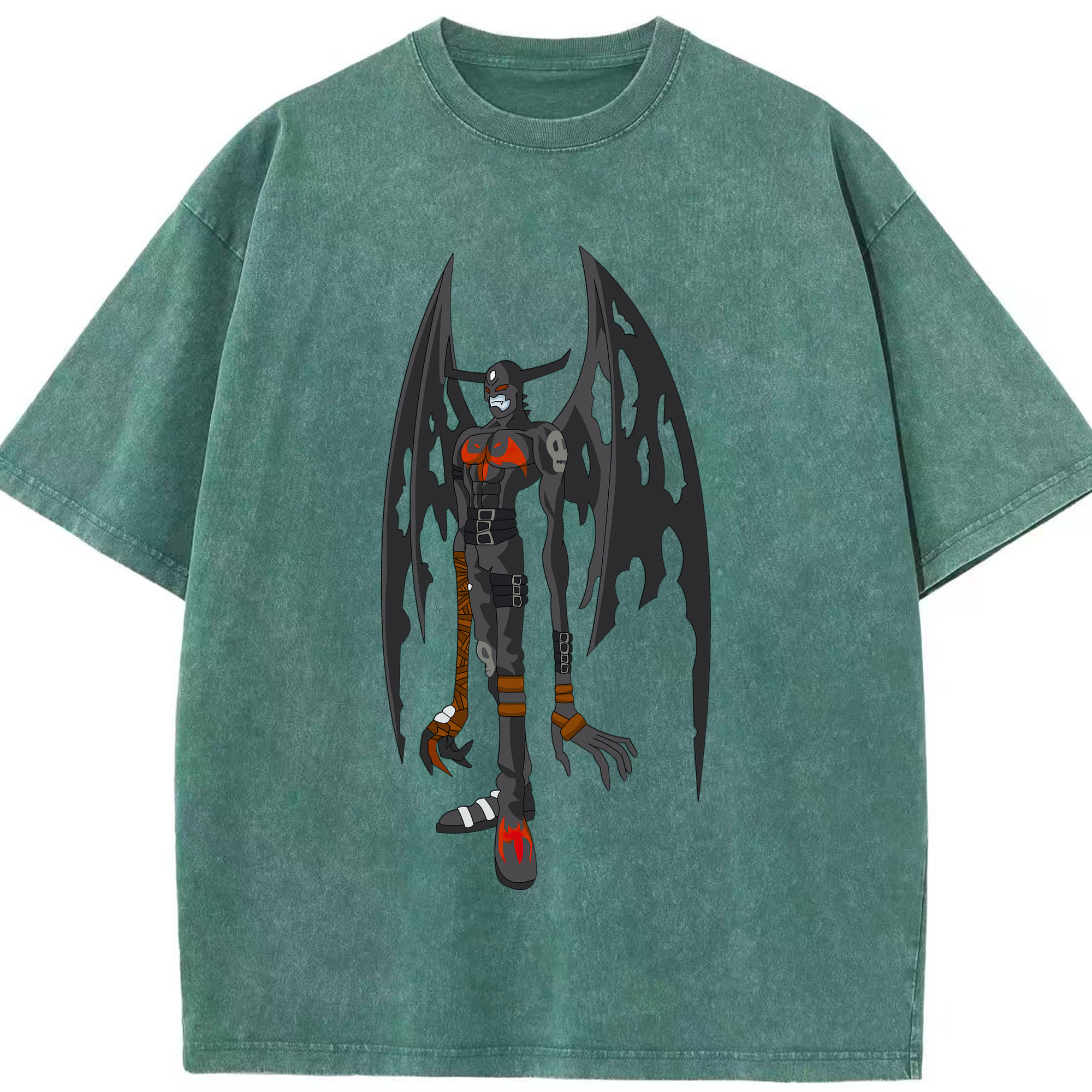 （画像用） Digimon デジタルモンスター/デジモン 綿100% ヴィンテージ風 半袖Tシャツ（フロントプリント）